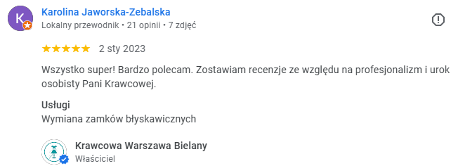 na bielanach opinia o krawcowej w warszawie ul. marymoncka 81/1