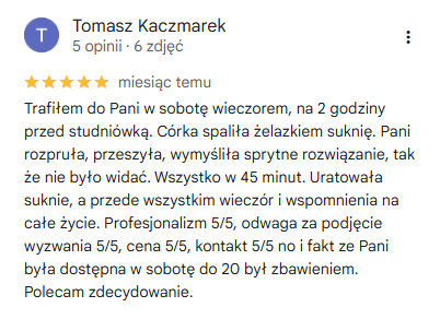 Niedrogie poprawki krawieckie wWarszawie Bielany na ul. Marymonckiej u Małgosi